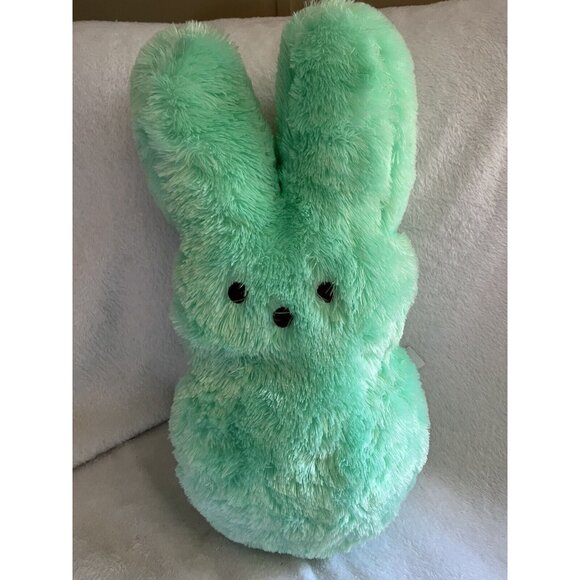 Peeps 18" Plush Green Bunny Easter Soft Rabbit A MUST SEE OR ADD AT EASTER TIME - Picture 1 of 16
